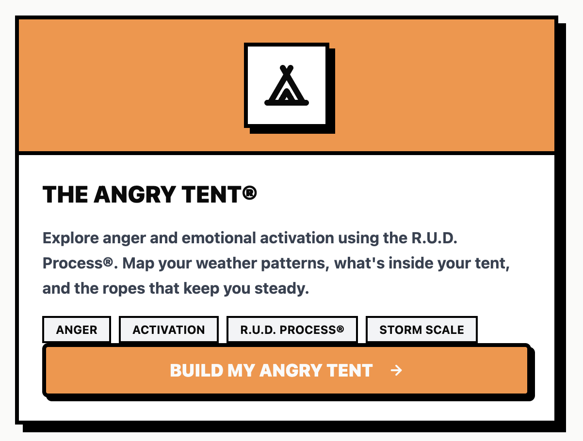 Atif R Anger Session: The Angry Tent® Builder - Anger & Emotional Activation (R.U.D ...